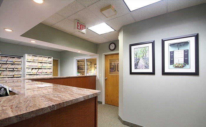 Welcoming reception desk